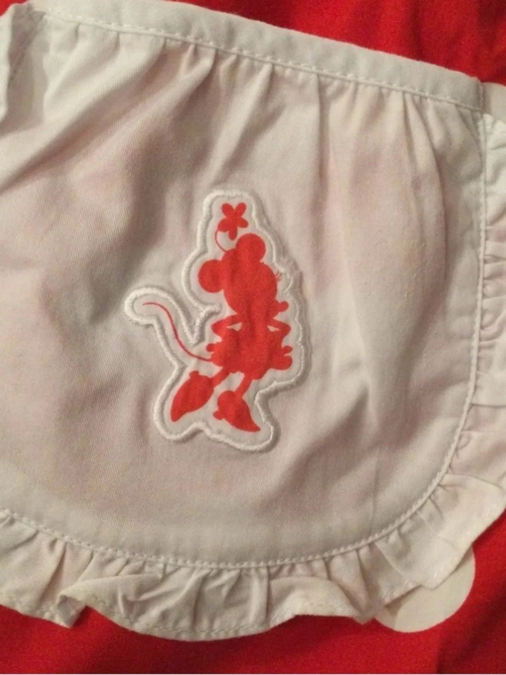 Minnie Mouse Disney World Red and White Polka Dot Retro Apron